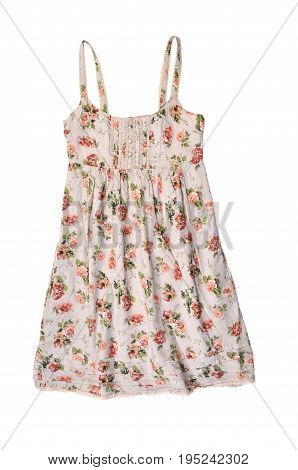 sleeveless dress. Casual sarafan with floral pattern. Ladies new clothes for summer