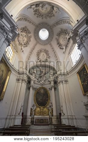Basilica di San Giovanni in Laterano (St. John Lateran basilica) in Rome. Interior. Rome Italy June 2017