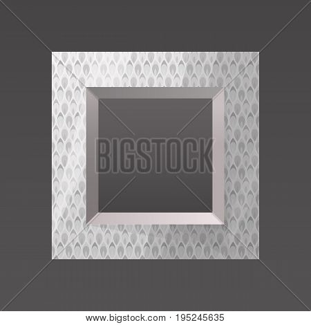 metal printed frame blank for your text, photo or design eps10 isolated vector illustration