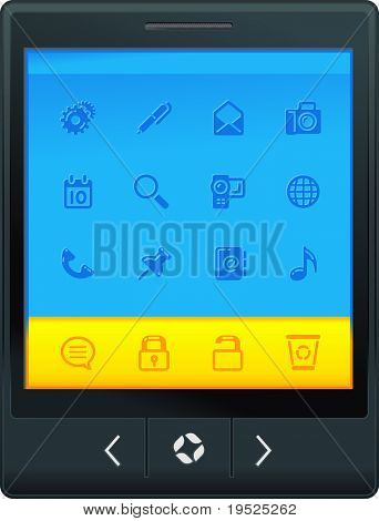 Interfejs z ikony Tablet PC