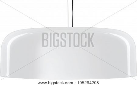 White glossy hanging Lamp. lamp isolated on white