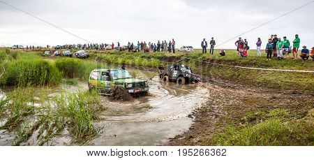 KIRILLOVKA UKRAINE - MAY 25 2016: Zaporizhia Trophy 2016. II stage of offroad trophy Ukrainian championship.