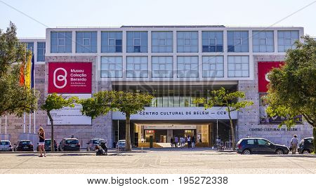 CCB in Lisbon - Cultural Centre of Belem - aerial view - LISBON, PORTUGAL 2017 - LISBON, PORTUGAL 2017