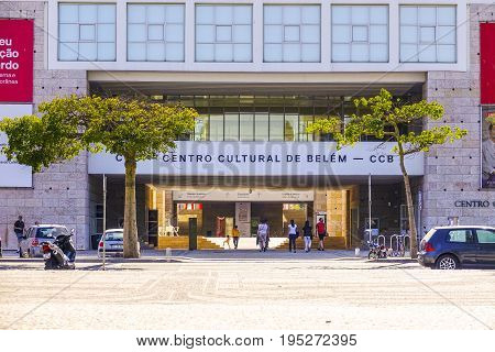 CCB in Lisbon - Cultural Centre of Belem - aerial view - LISBON, PORTUGAL 2017 - LISBON, PORTUGAL 2017