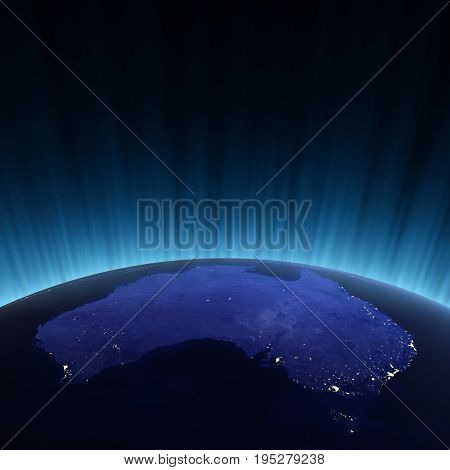 Australia from space. Maps from NASA imagery