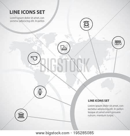 Set Of 6 Editable Education Icons. Includes Symbols Such As Graduate, Eat, Inkpen And More. Can Be Used For Web, Mobile, UI And Infographic Design.
