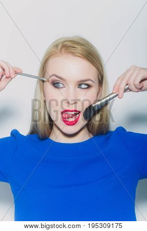 Girl Squinting Eyes And Showing Tongue