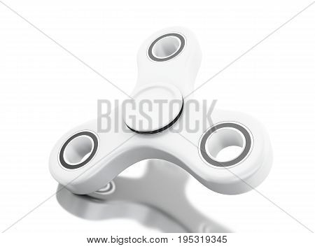 3D White Fidget Spinner