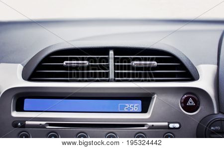 Car air conditioner in the front interior passenger for adjust airflow selective focus Automotive part concept.