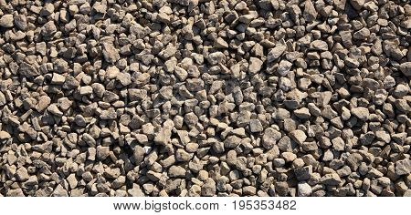 image of many gravel at dry sunny day