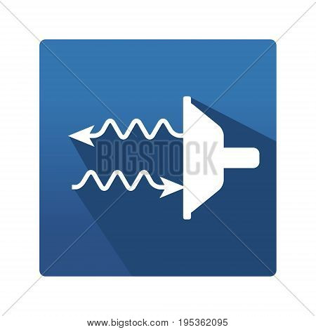 Thermography control pictogram. Industrial icon in trendy flat style on blue background. Thermography control pictogram for your web site design, logo, app. Vector illustration