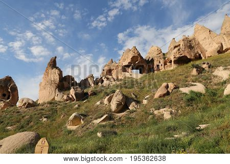Rock Formations In Zelve Valley, Cappadocia