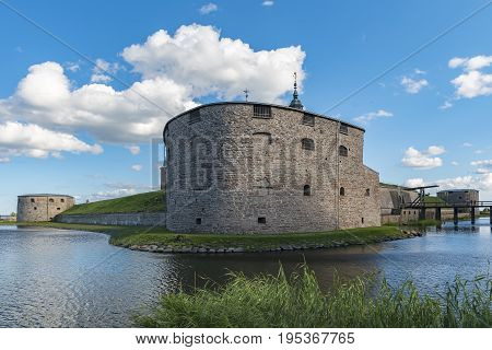 One of the bastions of Kalmar castle in the Smaland region of Sweden.