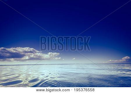 Beautiful seascape sea horizon coastline and sky. Tranquil scene. Natural composition of nature. Landscape.
