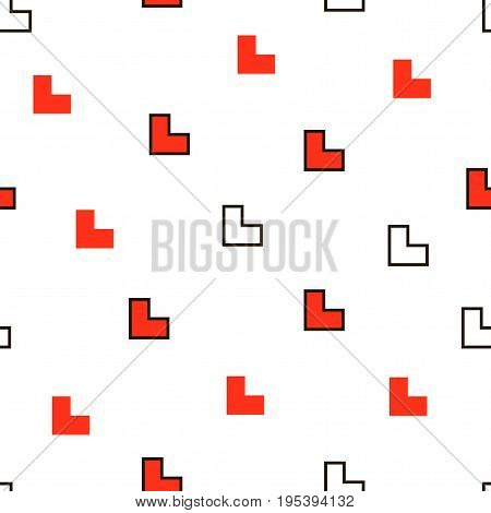 Seamless Modern Abstract Geometry Memphis Minimalism Pattern. Randomly Scattered Angle Geometric Sha
