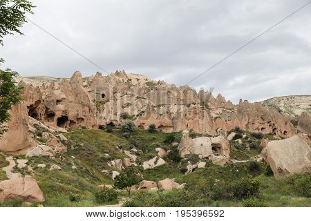 Rock Formations In Zelve Valley, Cappadocia