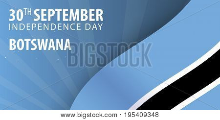 Independence Day Of Botswana. Flag And Patriotic Banner. Vector Illustration.