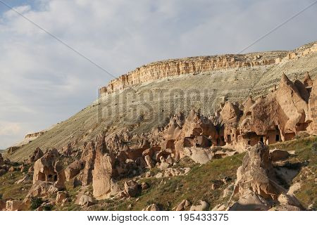 Rock Formations In Zelve Valley, Cappadocia