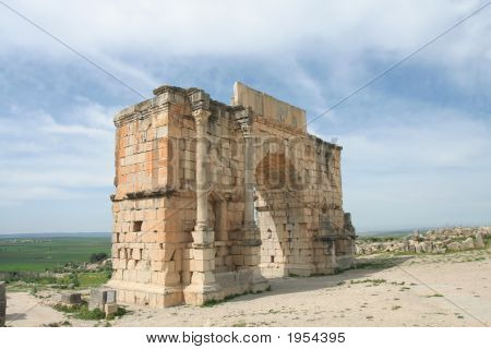 ประตูโบราณ Volubilis ใน