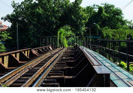 Railroad in Thailand. transportation background, railway , train