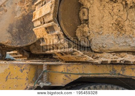 close up shot image of tracter wheel texture.