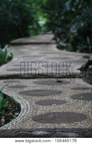 The Walkway In The Back Yard Of Lime And Sandstone.
