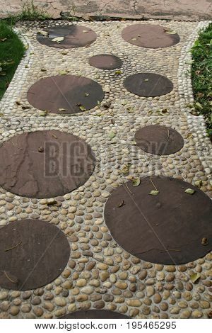 The Walkway In The Back Yard Of Lime And Sandstone.