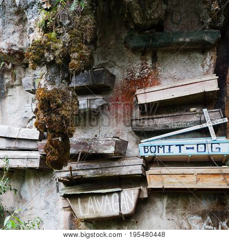 In Philipphines The  Typical Hanging Cemetery