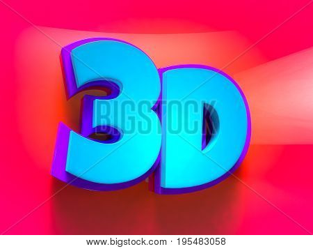 3d word logo. cartoon fun and futuristic style.