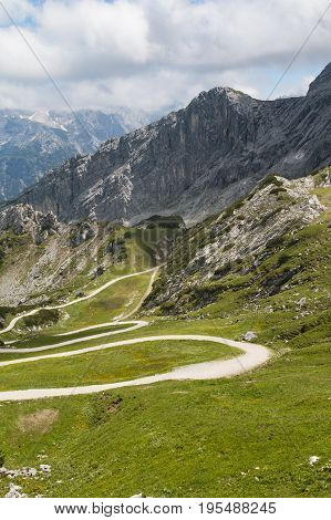 View from Osterfelder Kopf Germany downhill with a winding road.