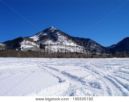 this is an image of the field in Utah where we snowmobiled