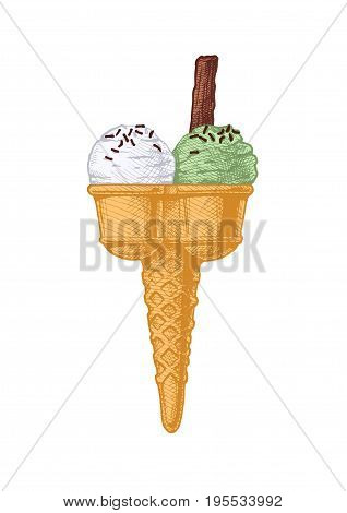 Double Ice Cream Cone