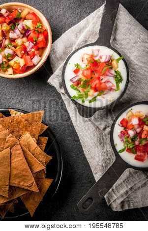 Queso Blanco With Baked Tortilla Chips