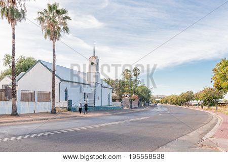 KEIMOES SOUTH AFRICA - JUNE 12 2017: The historic Dutch Reformed Mission Church in Keimoes is now a museum