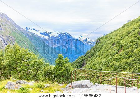 Mountains Summer Landscape In Norway.