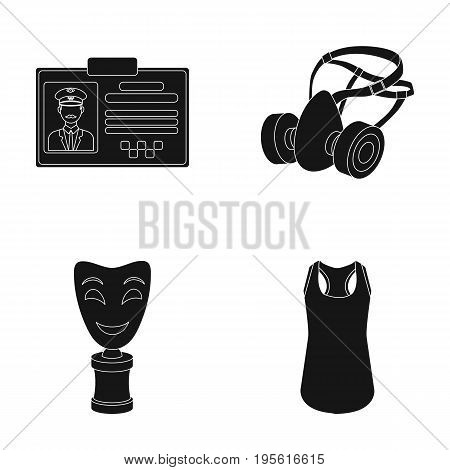 Clos, service and or  icon in black style.ater, technology icons in set collection.