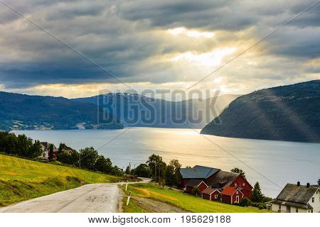 Landscape Near Utvik On The Nordfjord Norway
