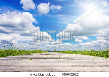 Gorgeous Wide View Over Gangplank At The National Park High Fens Between Eifel And Ardennes