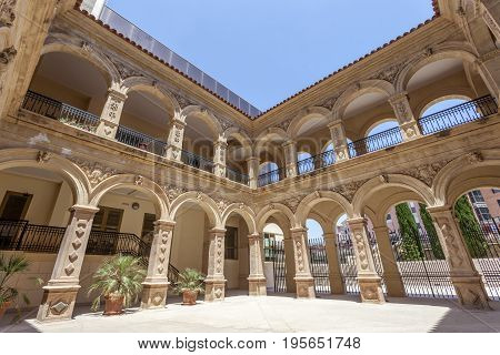 Historic convent of La Merced in the old town of Lorca. Province of Murcia Spain
