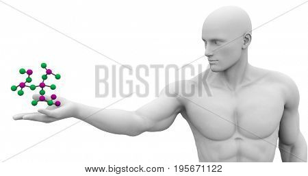 DNA Medical Science and Biotech Chemistry Genes 3D Illustration Render