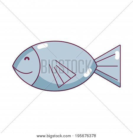 fresh fish animal to preparation meal vector illustration