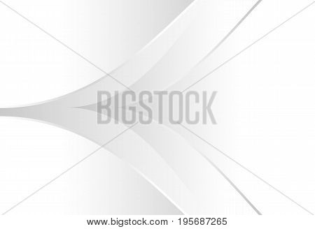 White and gray gradient abstract line and curve background