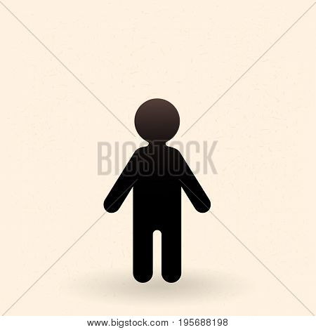 Vector Black Silhouette Icon - Person