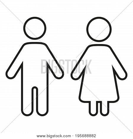 Two Vector Icons. Male And Female Gender Signs.