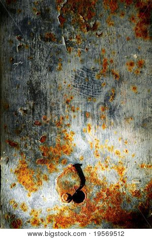 Grungy, arrugginito, con texture di sfondo con keyhole