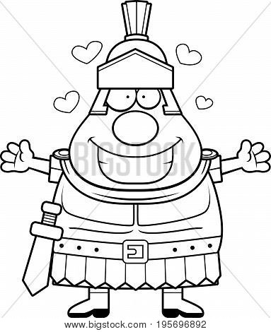 Cartoon Roman Centurion Hug