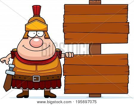 Cartoon Roman Centurion Sign