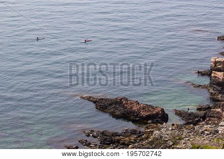 Wild Rocky Coast On Western Sweden