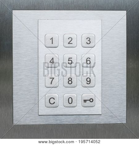 Keypad, Numbers And Key Smbol - Door Security System