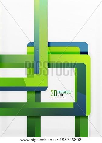 Rectangle tube elements, 3d background